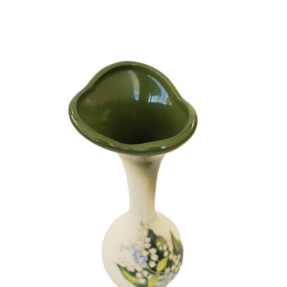 Vintage Small Pottery Lily Of The Valley Bud Vase Handmade In Red Deer - Picture 6 of 10